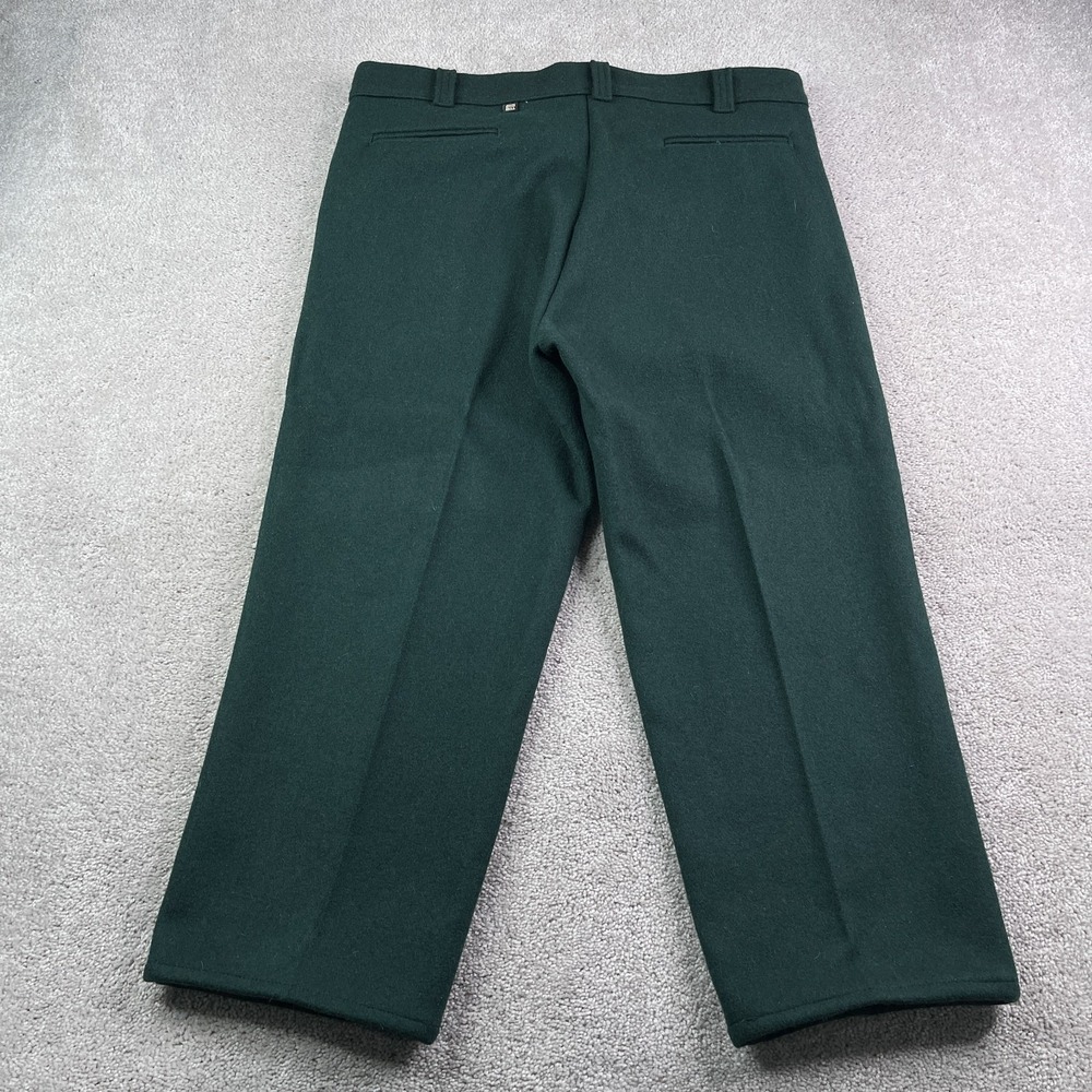 Big Bill Pants Mens 38x26 Green Heavy Wool Flannel Hunting Workwear Utility - Picture 9 of 11